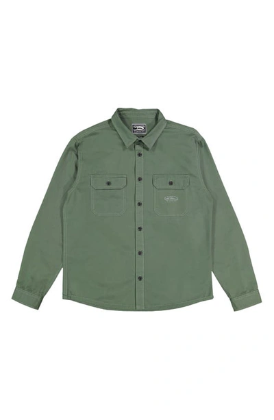 Quiksilver Mikey Cotton Twill Button-up Shirt In Laurel Wreath