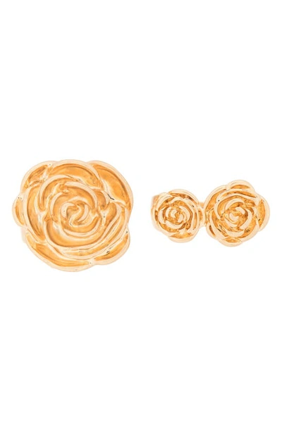 Melrose And Market Rose 2-pack Rings In Gold