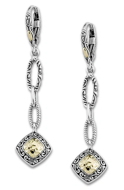 Samuel B. Chain Link Drop Earrings In Silver And Gold