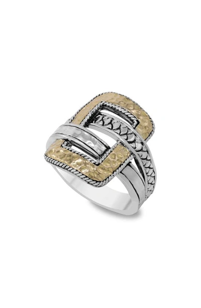 Samuel B. Hammer Texture Statement Ring In Silver And Gold