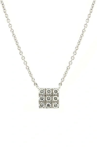 Bony Levy Kiera Square Pendant Necklace In White Gold