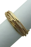 Olivia Welles Metallic Spring Wire Bracelet In Metallic Gold