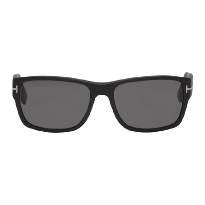 Tom Ford Black Mason Sunglasses In 02d Blk/smo