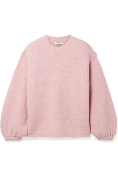 Acne Studios Kiara Oversized Knitted Sweater In Pastel Pink
