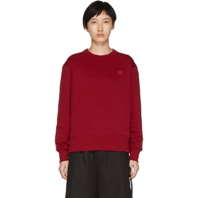 Acne Studios 红色 Fairview Face 套头衫 In Ruby Red
