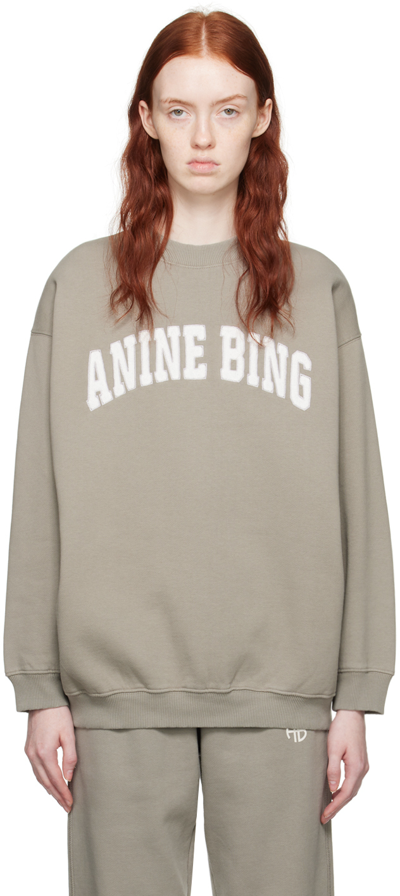 Anine Bing Gray Tyler Sweatshirt In Dark Grey