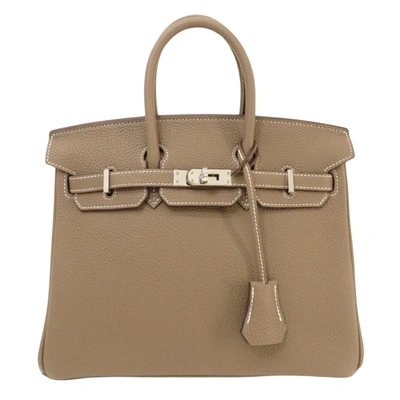 Hermes Hermès Birkin 25 Beige Leather Handbag ()