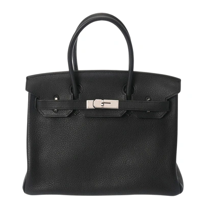 Hermes Hermès Birkin 30 Black Leather Handbag ()