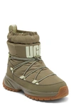 Ugg Yose Genuine Shearling Lined Mid Puffer Boot In Burnt Olive