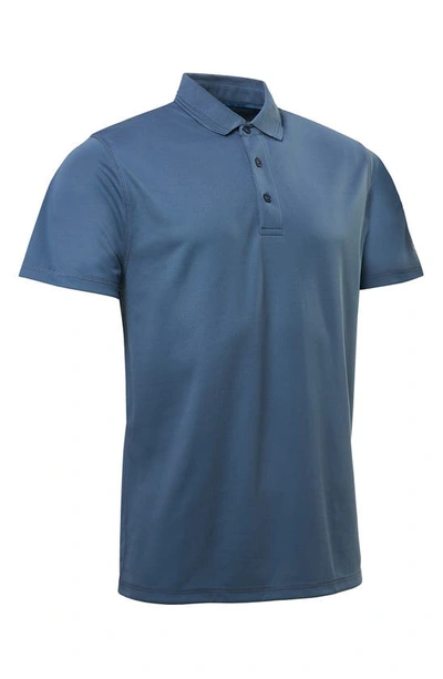 Abacus Clark Golf Polo In Steel Blue