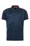 Abacus Bandon Drycool Golf Polo In Navy Hibiscus