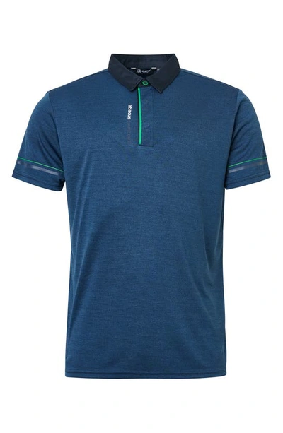 Abacus Monterey Drycool Golf Polo In Navy Fairway