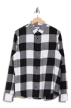 Abound Long Sleeve Flannel Button-up Shirt In Black- White Buffalo