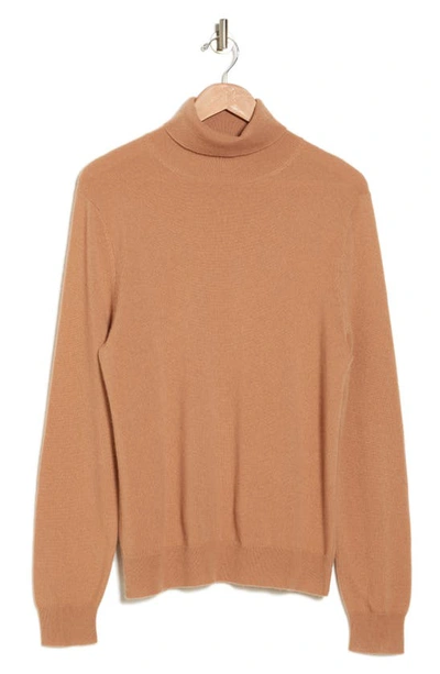 Stewart Of Scotland Turtleneck Cashmere Sweater In Camel