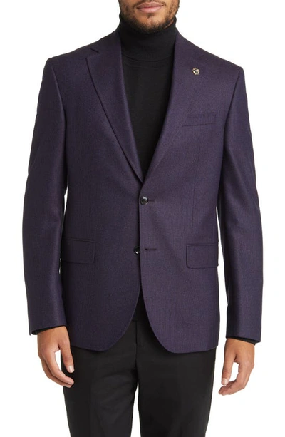 Ted Baker Ralph Extra Slim Fit Wool Sport Coat In Burgundy