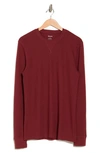 Abound Crewneck Long Sleeve Thermal Top In Red Syrah