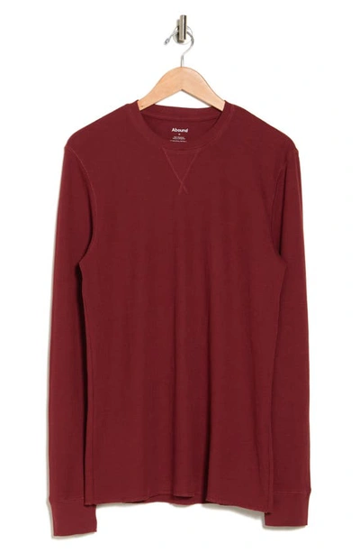 Abound Crewneck Long Sleeve Thermal Top In Red Syrah