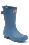 Hunter Original Short Back Adjustable Rain Boot In Borrowed Blue
