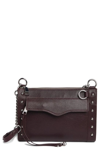 Rebecca Minkoff Mab Studded Crossbody Bag In Malbec