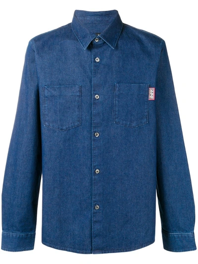 Apc Regular-fit Denim Overshirt In Blue