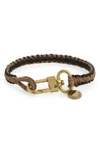 Caputo & Co Reversible Bracelet In Brown/ Black