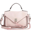 Rebecca Minkoff 'small Darren' Leather Messenger Bag - Pink In Peony