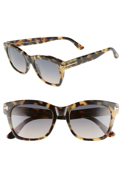 Tom Ford Lauren 52mm Sunglasses In Havana/ Gradient Smoke