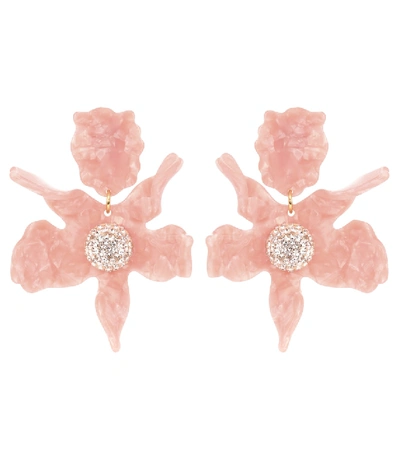 Lele Sadoughi Crystal Clip-on Drop Earrings In Pink