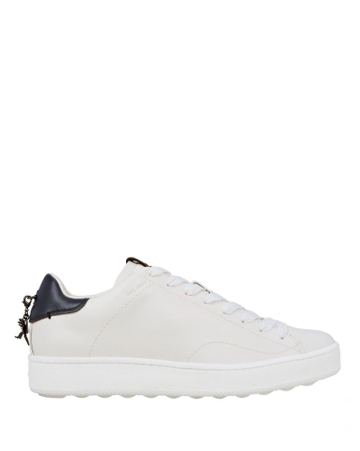 Coach Platform Lace-up Leather Sneakers