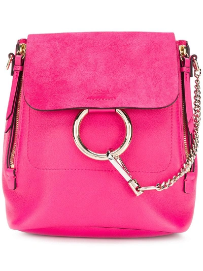 Chloé Faye Backpack In Pink