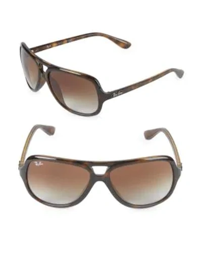 Ray Ban Women's 59mm Pilot Sunglasses In Light Havana