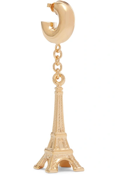 Balenciaga Eiffel Tower Souvenir Single Earring In Gold
