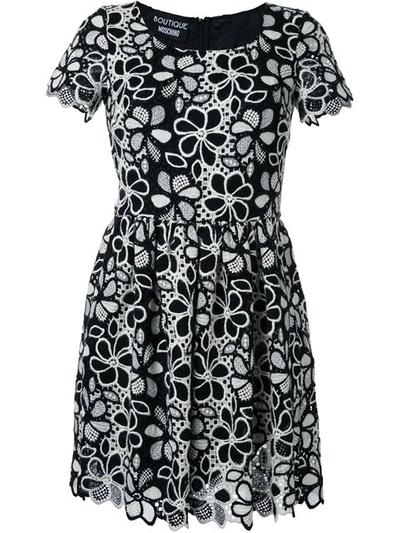 Boutique Moschino Fit And Flare Mini Dress In Black