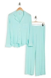 Nordstrom Rack Tranquility Long Sleeve Shirt & Pants Two-piece Pajama Set In Teal Light