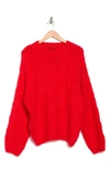 Renee C Crewneck Pullover Sweater In Red
