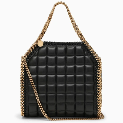 Stella Mccartney Black Quilted Falabella Bag In Black  