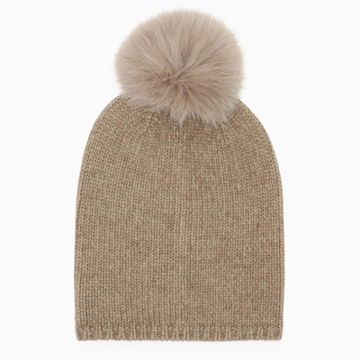 Max Mara Beige Cashmere Hat