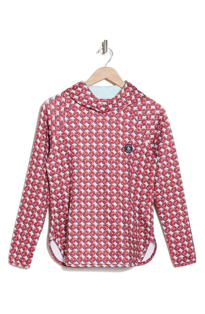 Original Penguin Pomegranate Geometric Golf Hoodie In Cordovan