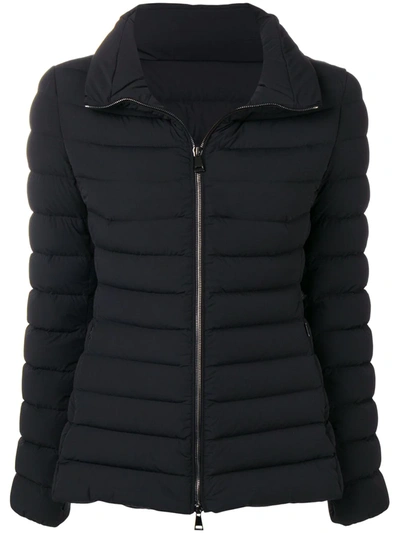 Moncler Guillemot Channel-quilted Puffer Jacket In Black