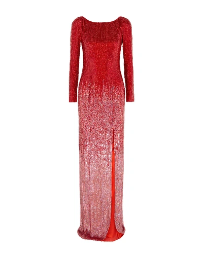 Jenny Packham Long Dress In Red