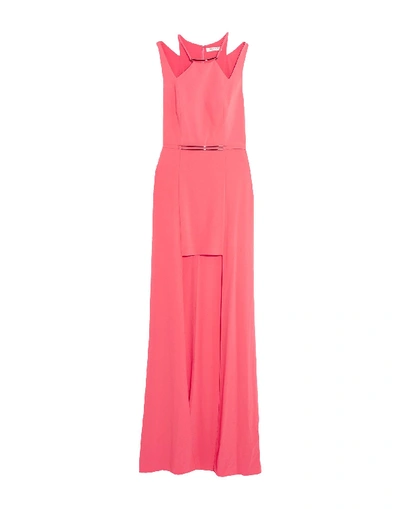 Halston Heritage Long Dresses In Coral