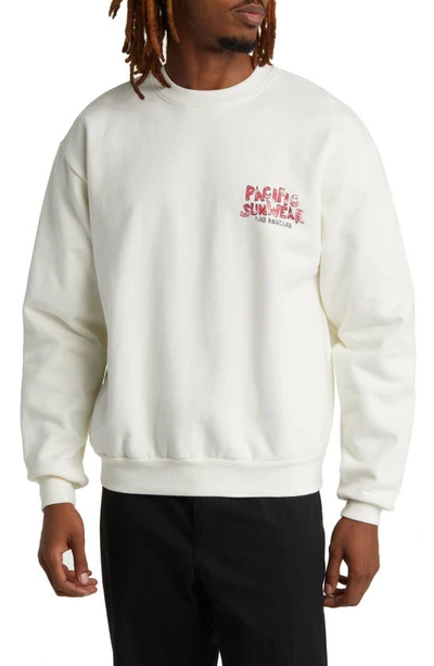 Pacsun Broadway Cotton Graphic Sweatshirt In Off White