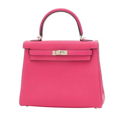 Hermes Hermès Kelly Pink Leather Handbag ()
