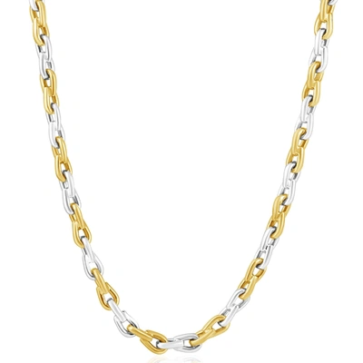 Pompeii3 Men's 14k Gold (65gram) Or Platinum (122gram) 6mm Link Chain Necklace 20" In Multi