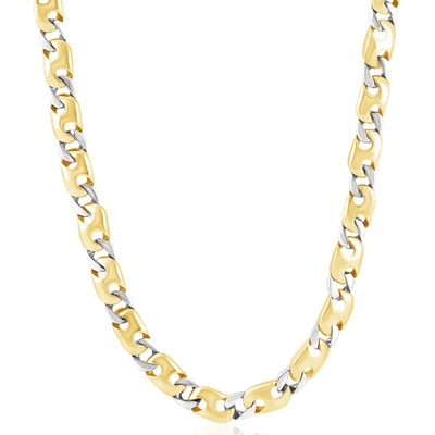 Pompeii3 Men's Marine 14k Gold (51gram) Or Platinum (95gram) 7mm Link Chain Necklace 20" In Multi