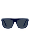Marc Jacobs 56mm Flat Top Sunglasses In Blue/ Blue