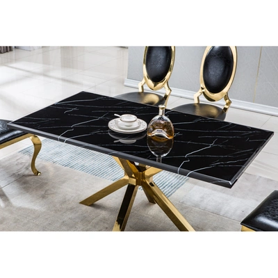 Simplie Fun Dining Table In Marble