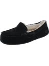 Ugg Ansley Womens Suede Slip On Loafers In Black