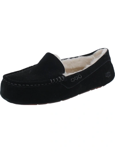 Ugg Ansley Womens Suede Slip On Loafers In Black