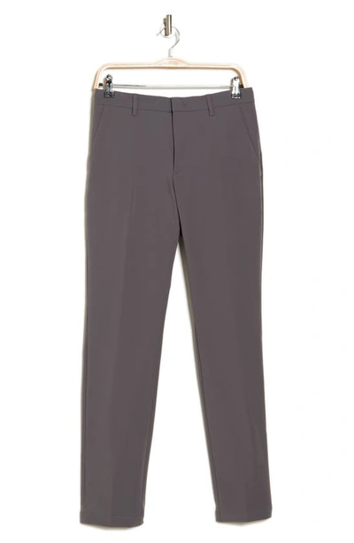 Hugo Boss Kaito Flat Front Trousers In Dark Grey